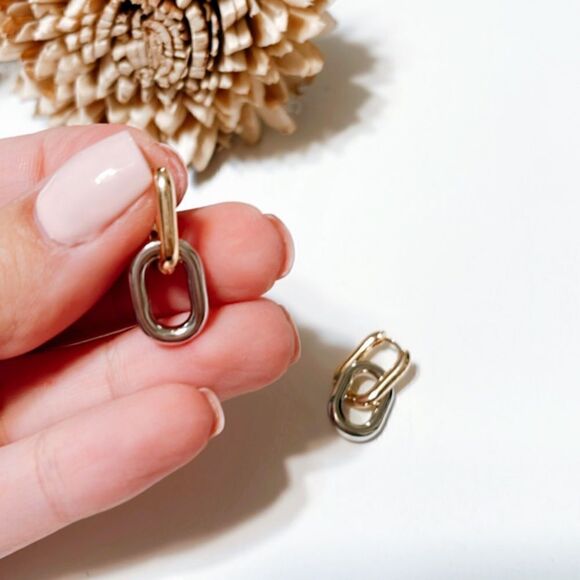 chain drop earrings M288 - Picture 2 of 4